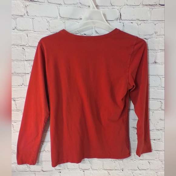 Life is Good V Neck Crusher T "Trees" Red Long Sleeve M - Picture 2 of 12